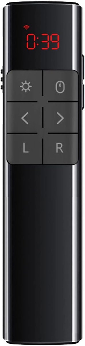 Draadloze Presentator - Usb Clicker - Presentaties Geven - Ingebouwde Rode Pointer - Zwart