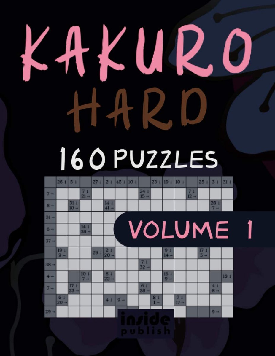 Puzzelboek Kakuro - Logica Puzzels - Hersenkrakers Oefenen - 160 Puzzels Met Oplossingen - Groot Formaat