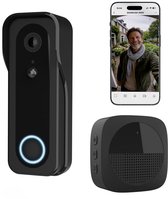 Trust Draadloze Video Deurbel - DOORCAM-3000 - Accu oplaadbaar met USB-C - 2K 3MP - Geen Abonnementskosten - inclusief Chime - Deurbel met Camera - Zwart