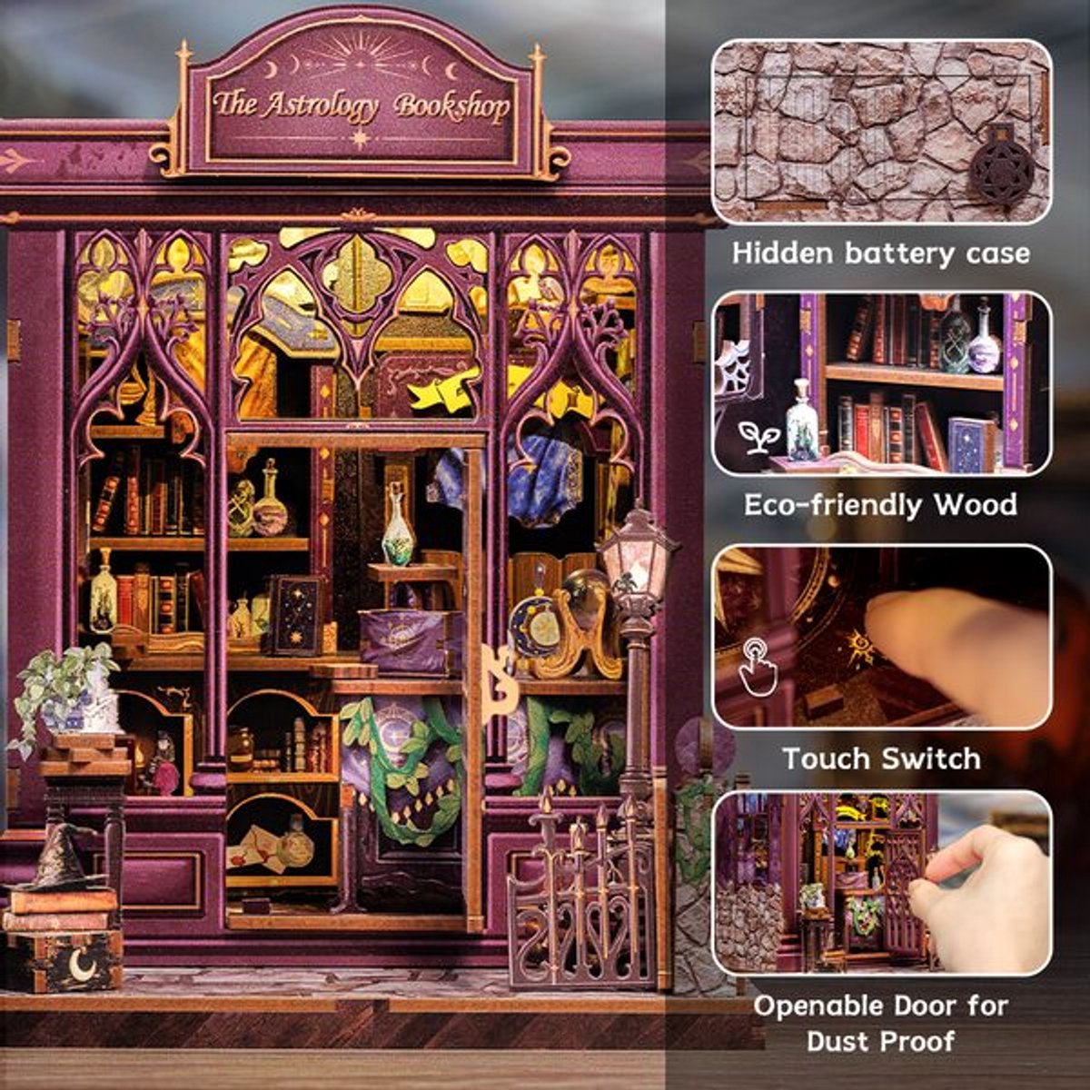 CuteBee Miniatuurhuisje - Modelbouw - Modelbouwpakket - 3D Houten Puzzel - DIY Bouwpakket Volwassenen - Constructiespeelgoed - The Astrology Bookshop — afbeelding 8