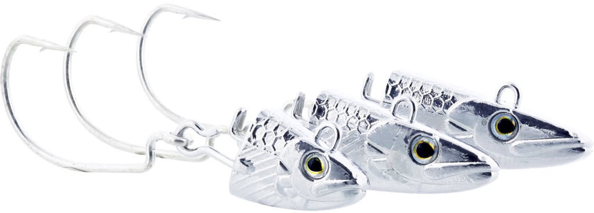 Westin Magic Minnow Weedless Jig Spare Head – Reserve Jigkoppen voor Magic Minnow - Maat : 17g For Body 8cm Silver Haak 1