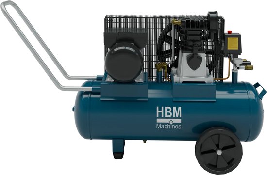 Snaaraangedreven compressor 50 liter — afbeelding 3