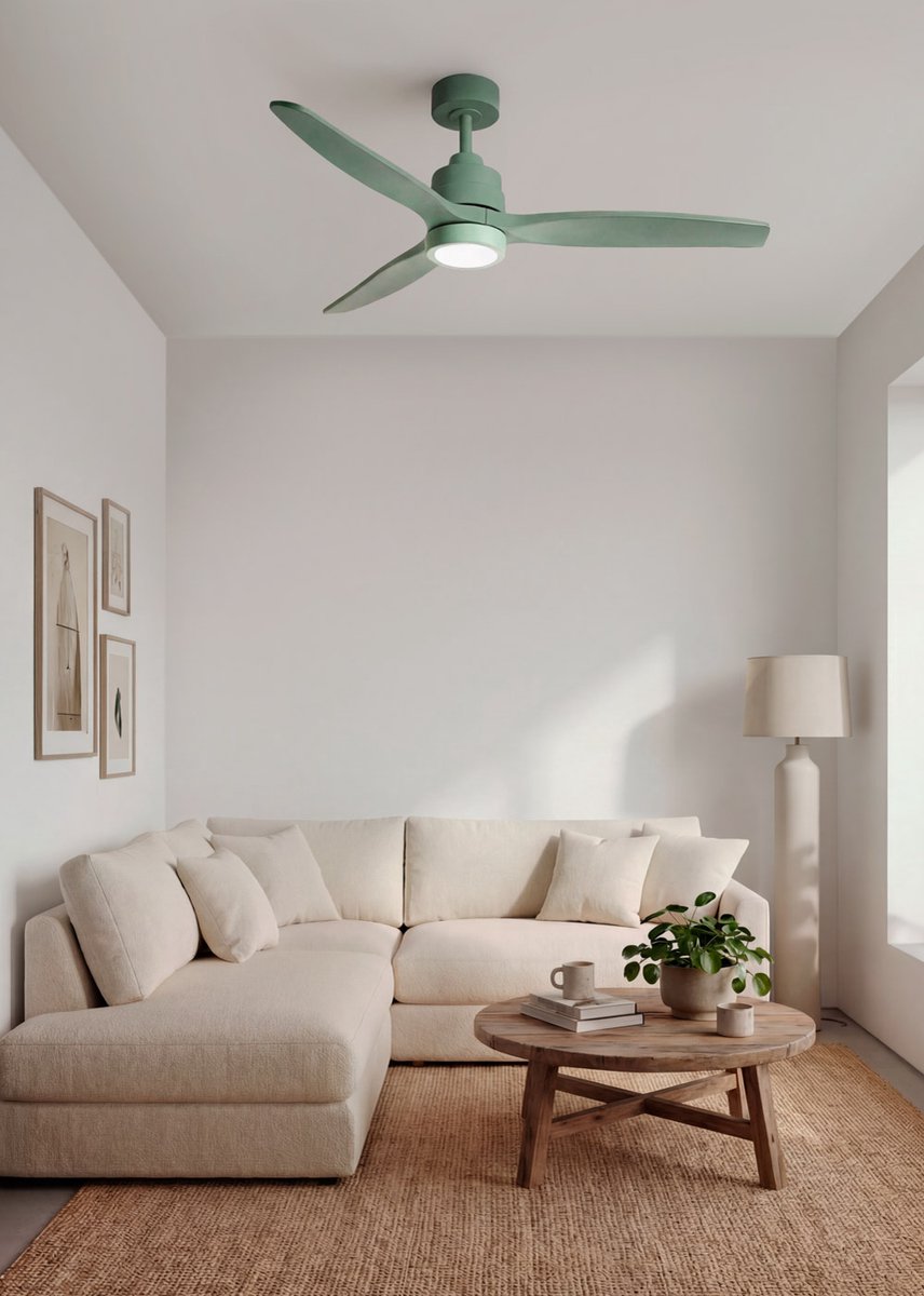 CREATE - Stille plafondventilator van 40 W met technische ABS-bladen, verkrijgbaar in verschillende maten - M - Met licht - Controller voor wandmontage - WIND STYLANCE – foto 3