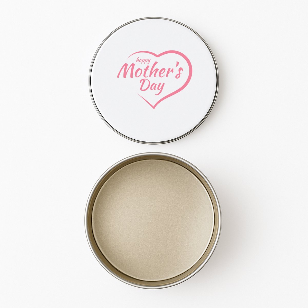 Hacebo® - Happy mothers day in roze hart koektrommel rond - Happy mother - koekblik – koektrommels – bewaarblik - snoeptrommel - moederdag cadeautje - Cadeau voor mama - Verjaardag - Geschenk - Cadeau - Gift - koek trommel - Ø 15 CM