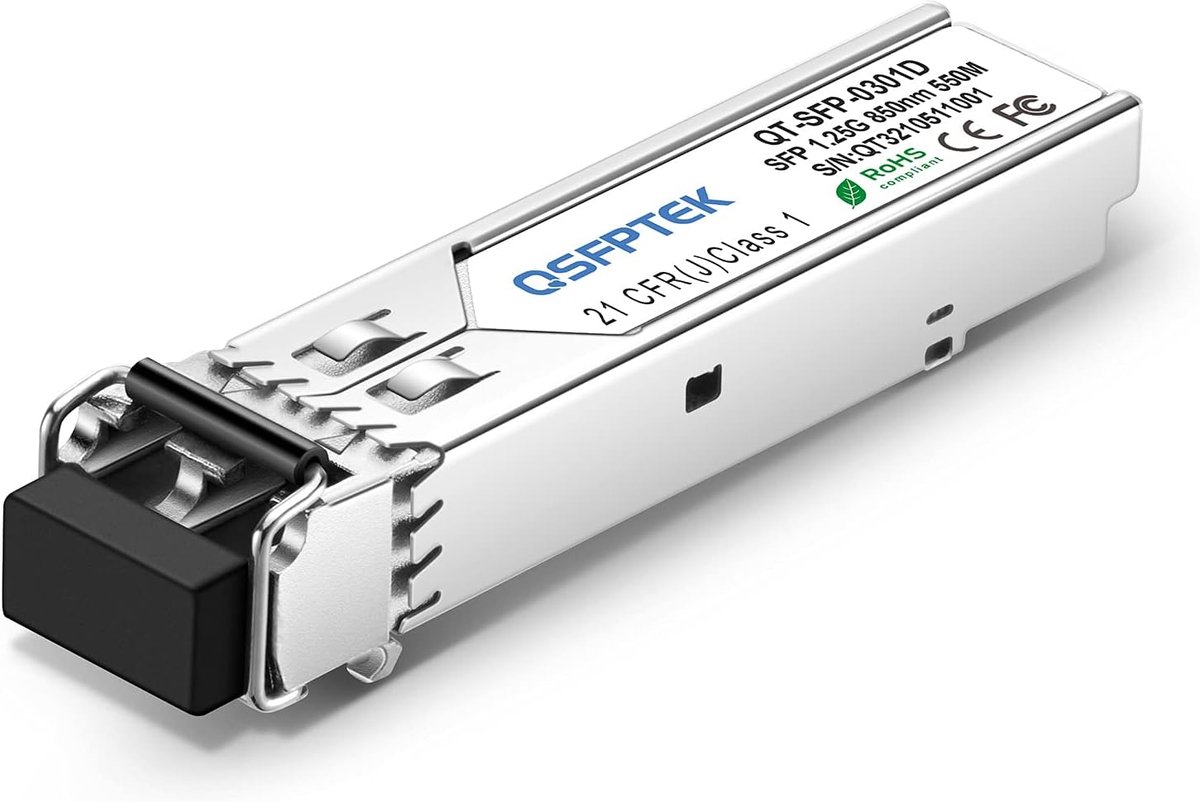 Netwerk Transceiver Module - Gigabit SFP LC - Snelle Dataoverdracht - Multimode Vezel 550m - 10x4.5x2.5cm