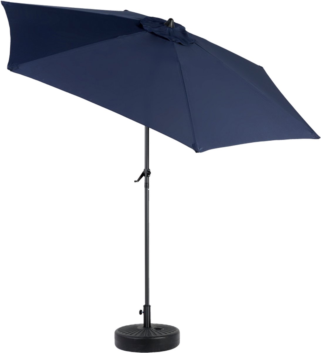 BLACKCOLORS Rechthoekige dubbelzijdige buitenparasol van 9 voet met slinger (marineblauw) (zonder voet)