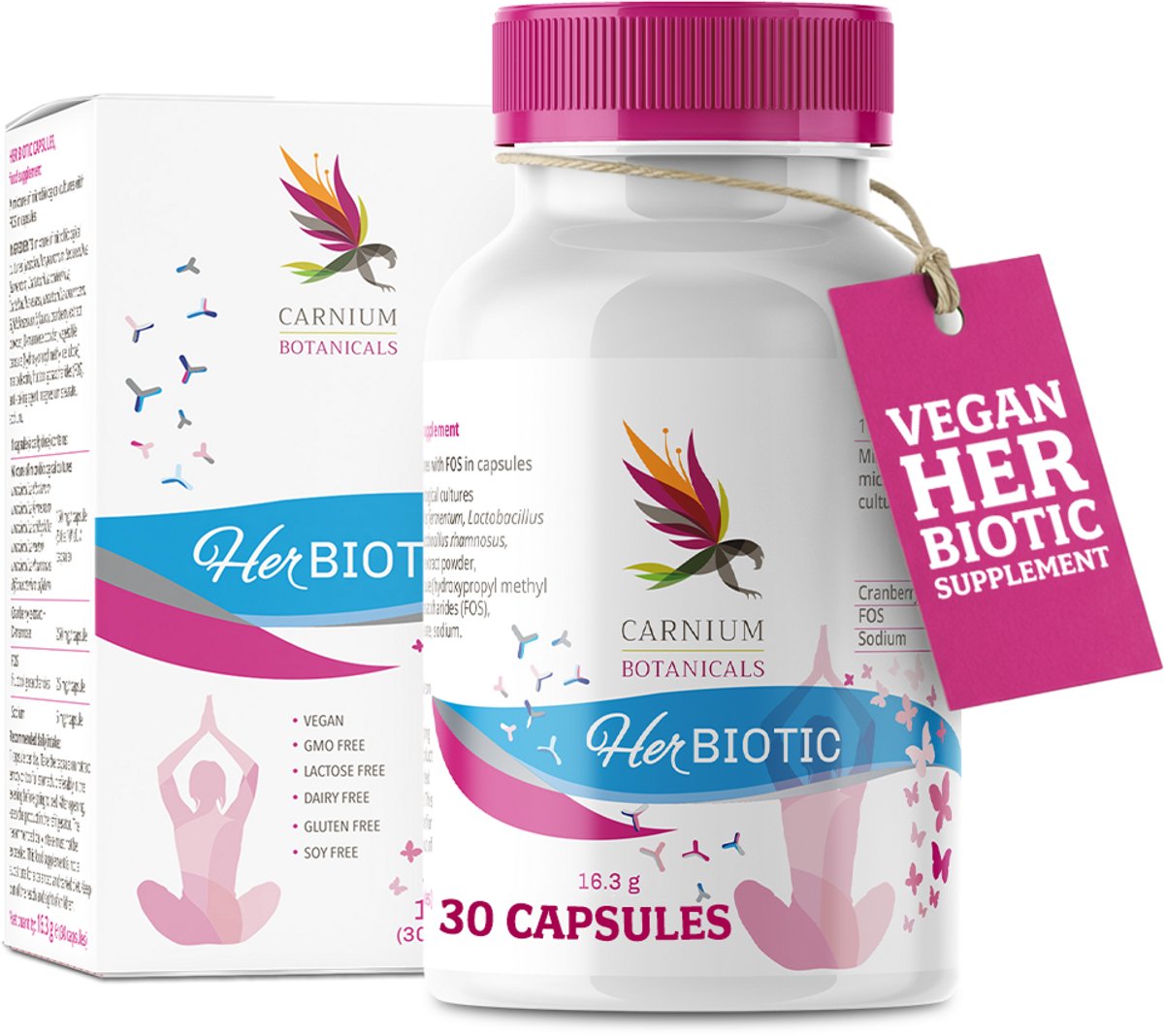 Carnium Botanicals Her Biotic voor Vrouwen - Met D-Mannose & Cranberry - 30 Capsules - 30 Dagen