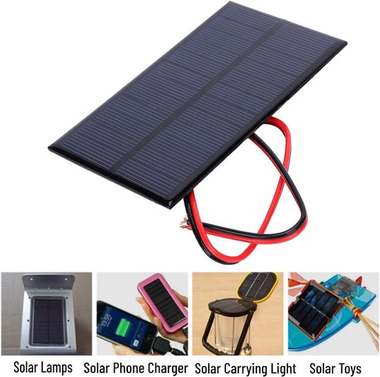 Dailygoody - Mini Zonnepaneel - Polykristallijn - Hoog rendement - 3 Stuks - DC 6V 1W - Voor Smartphone en Tafel - Geschikt voor Doe-het-zelf projecte — afbeelding 5