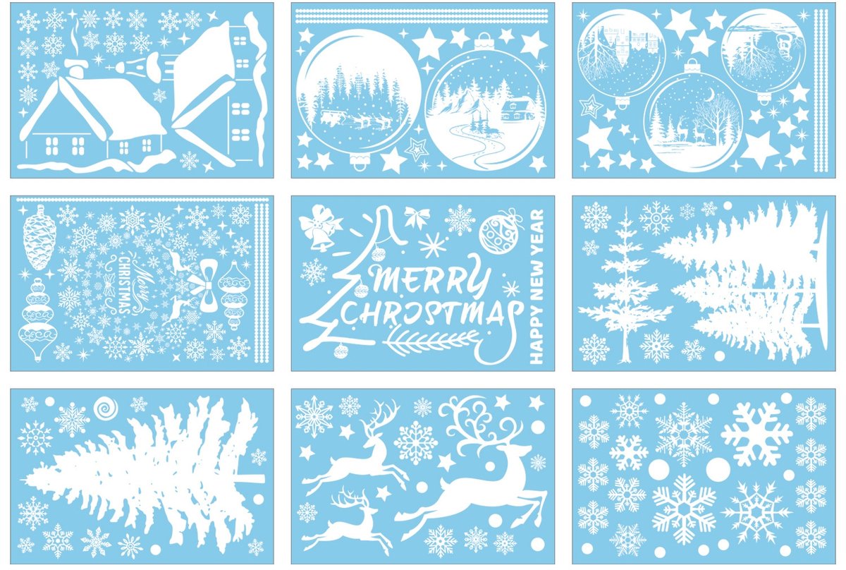 Statische raamstickers - Kerstdecoratie