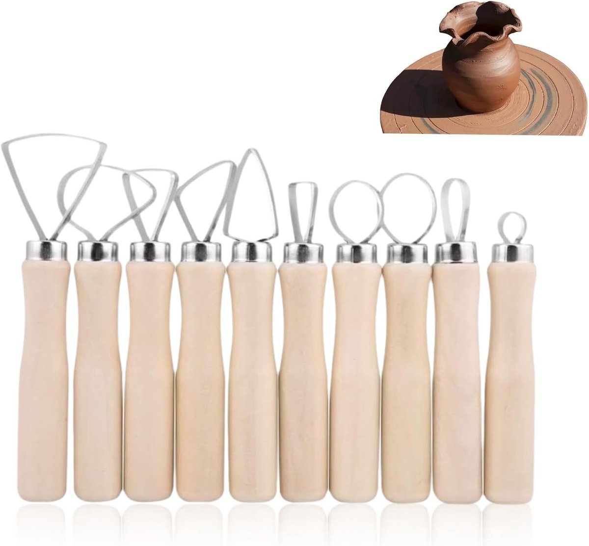 Wax Snijgereedschap Set - Boetseer Tools - Klei Beeldhouwen - Dubbelzijdig Ontwerp - 10 Stuks - Roestvrij Staal