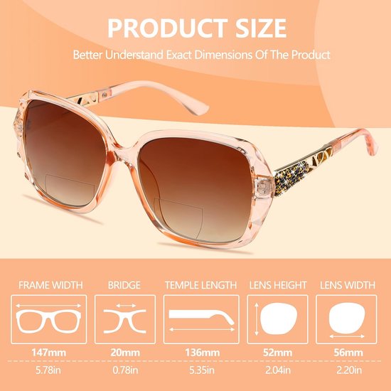 Bifocale Zonnebril Dames - Lees Zonnebril - Zonnige Dagen - UV400 Bescherming - Oversized Montuur - 3 Pack — afbeelding 5
