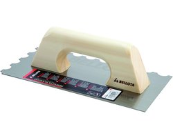 Troffel met tanden - Metselgereedschap - Gladstrijken cement - Halve cirkelvormige tanden - 45 x 31 x 8 cm