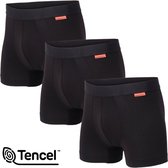 Undiemeister Boxer multipack - Boxers hommes - Sous-vêtements - Made of Mellowood - Caleçons hommes - Boxer - Volcano Ash (Zwart) - 3-pack - M
