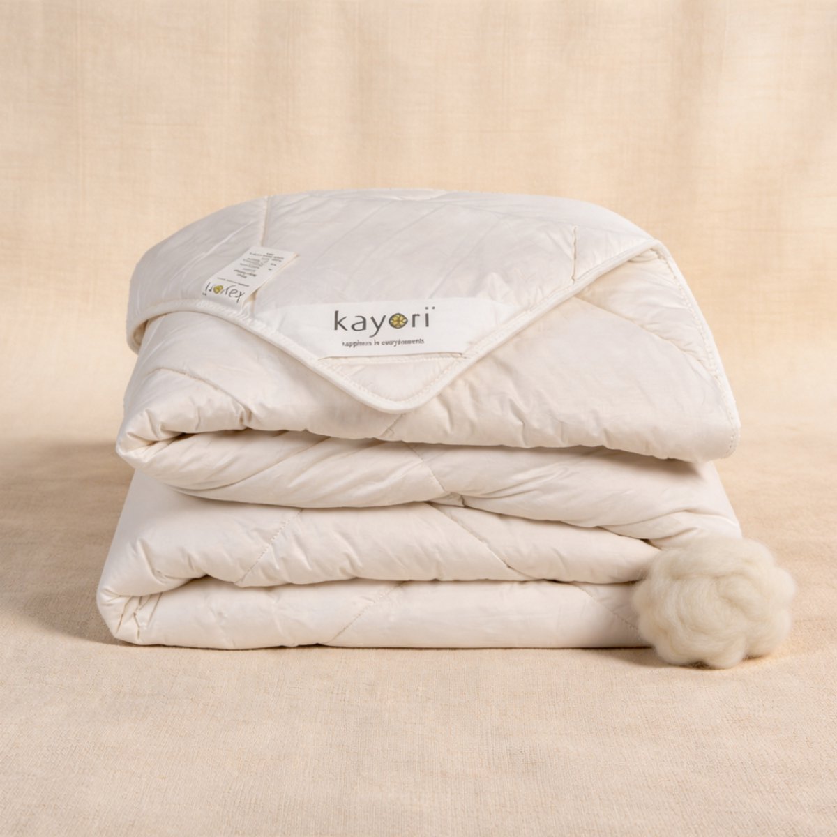 Kayori Keito Winterdekbed - 260x220 - 100% Texels Wol - Heerlijk warm - Katoen Percale Tijk