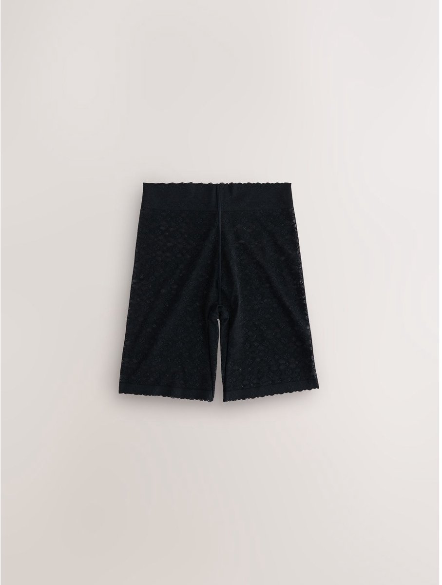 Next - Dames - Vormgevende stretchy kanten dijbeen gladde korte broek - Zwart