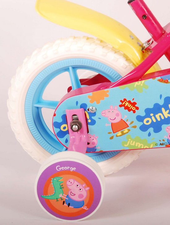 Peppa Pig Kinderfiets - Meisjes - 10 inch - Roze/Blauw - Doortrapper van Peppa Pig — afbeelding 3