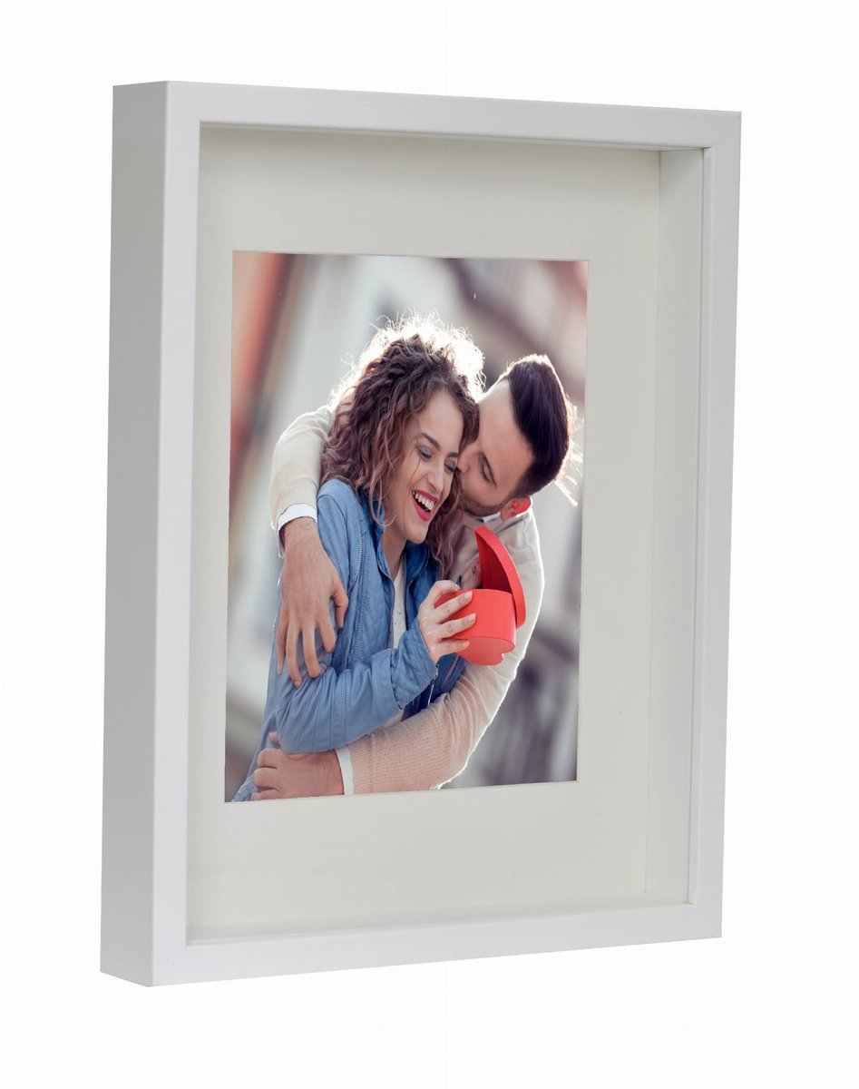 BD art - 3D Schaduwbox Fotolijst - Diepe Rand - Wit - 28x35 cm