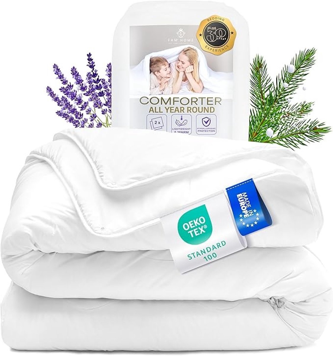 Microvezel All Seasons Dekbed 200x220 cm - Wasbaar en Hypoallergeen