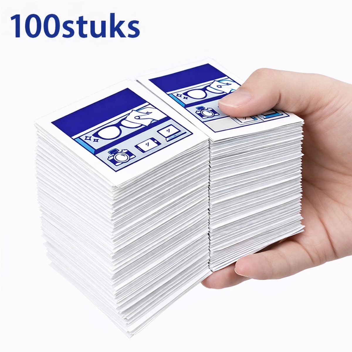 100 Stuks Brillenreinigingsdoekjes – Wegwerp Lensdoekjes voor Bril, Telefoon, Laptop en Camera – Individueel Verpakt