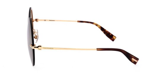 Trussardi STR219F 300G Zonnebril - Dames - Goudkleurig van Merkloos — afbeelding 3