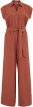 WE Fashion Dames jumpsuit met krijtstreep
