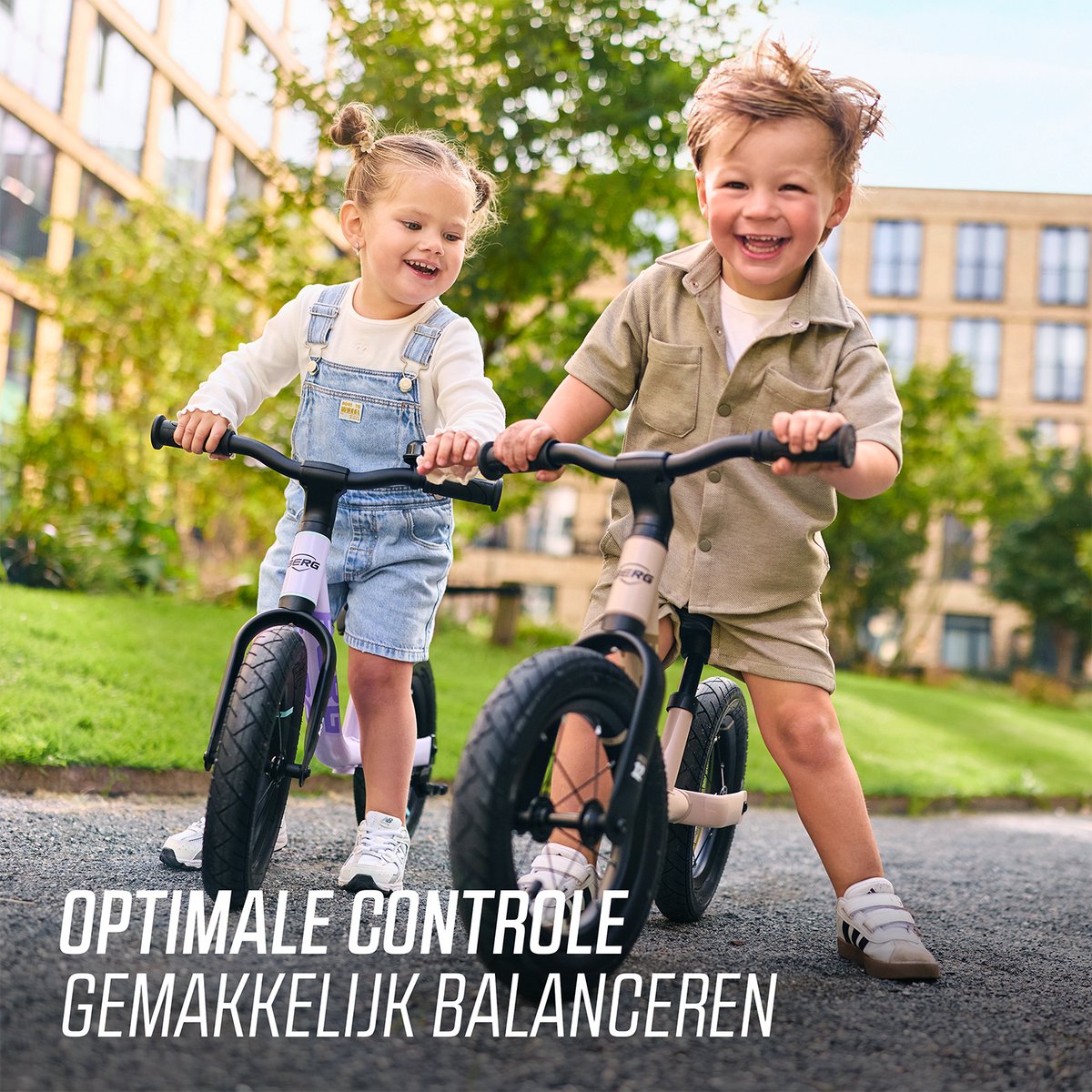 BERG MOOV12 Loopfiets - 2,5+ jaar - 12 inch - Lichtgewicht - Comfortabele luchtbanden - Verstelbaar Stuur en Zadel - Sage Green — afbeelding 3