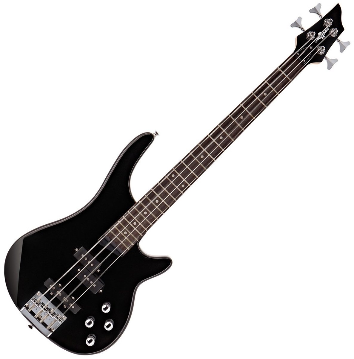 3/4 Chicago Basgitaar van Gear4music, Zwart