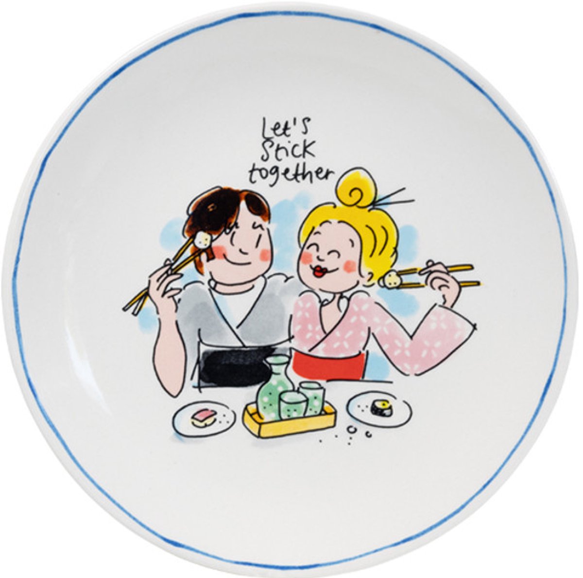Blond Amsterdam, Sushi: bord 18 cm stick together