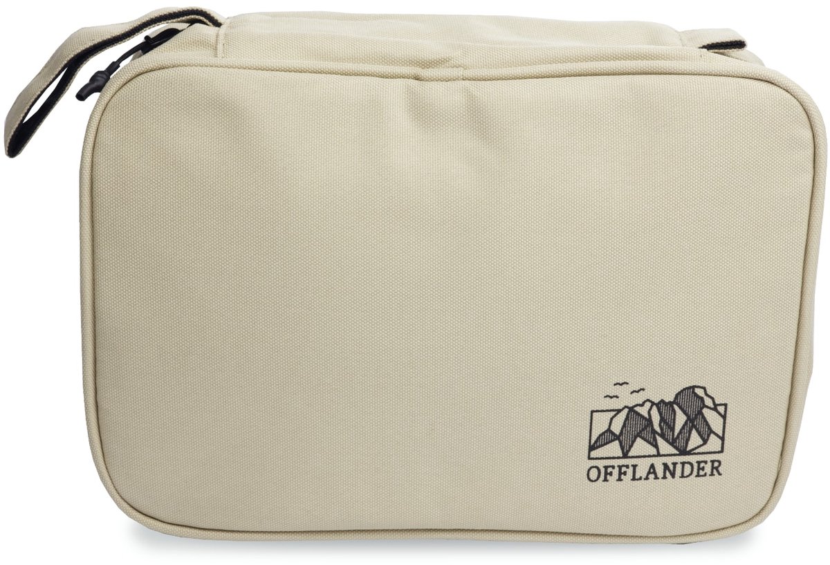 OFFLANDER - Organizer Toilettas - Khaki - Nylon - Met Haken