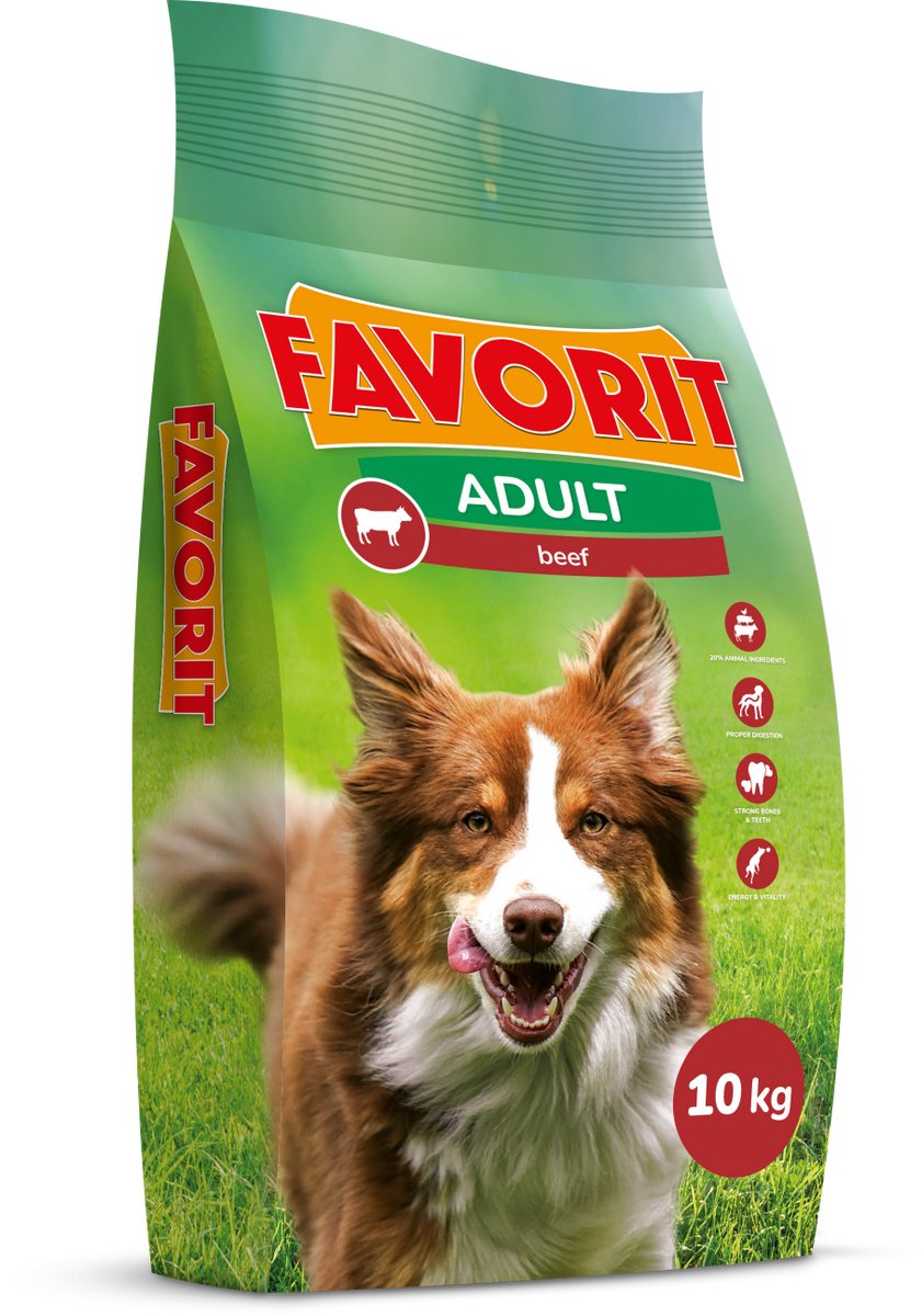 FAVORIT Favorit - Droog hondenvoer - Volwassen - Medium en Groot - Rund