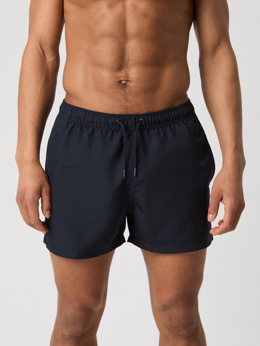 Björn Borg Solid Zwembroek Heren Zwemshort Mannen - Korter Model - 100% Gerecycled Polyester - Donkerblauw - Maat XXL