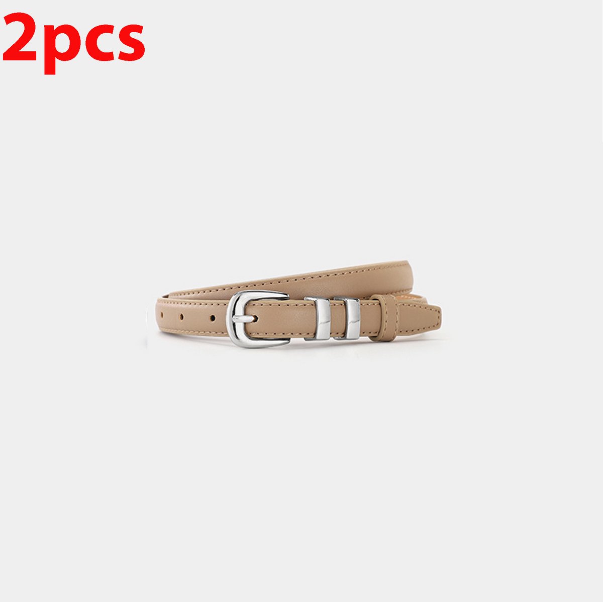 Riem Women's slim belt, stylish khaki, elastic buckle design, an ideal choice for pairing with summer outfits and dresses, elegant accessory | Fashionable buckle design riem dames rituals lente