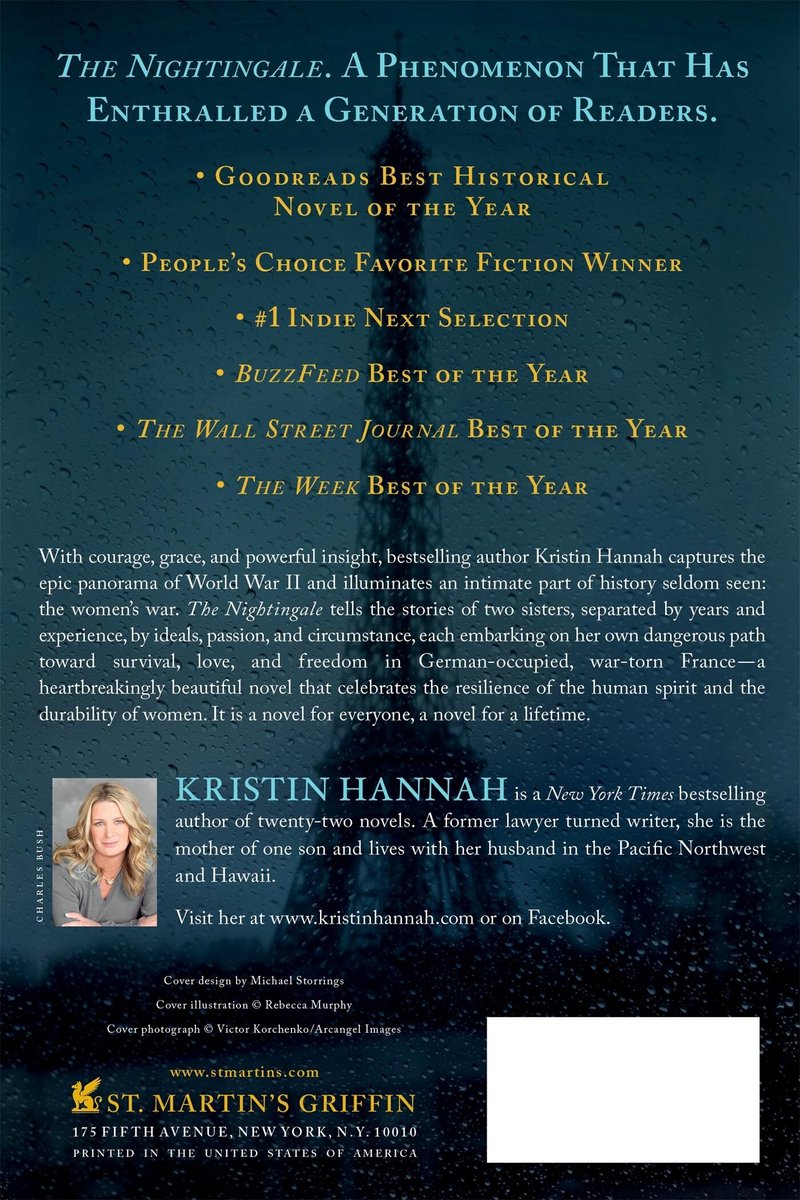 The Nightingale - back cover