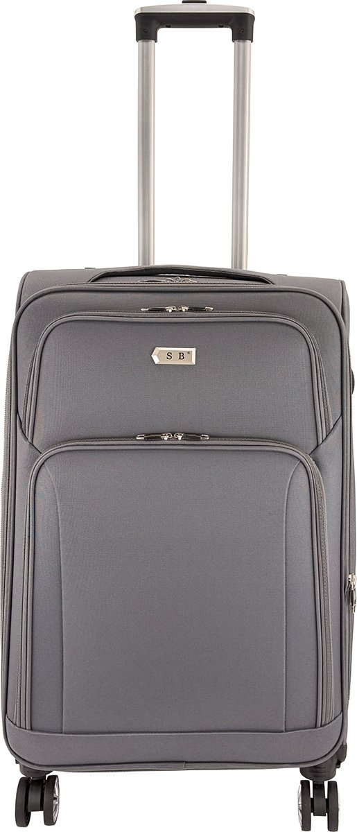 SB Travelbags Zachte bagage koffer – 68 cm – Expandable – Grijs