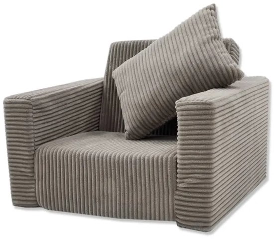 Kinderstoel Zitbank Opvouwbaar Zachte Puf voor Kinderen, Multifuntionele Relaxstoel en Matras, beige van Merkloos — afbeelding 5