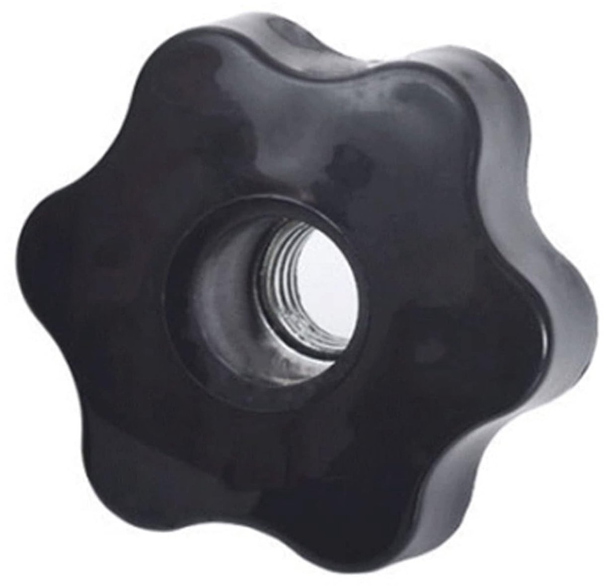 Allecto - Schroeven M8 - Vrouwelijke knopschroeven - Sterkop - Klemmoeren - Handvat - Machineklokken - Zwart - D48-M8 1 stuk