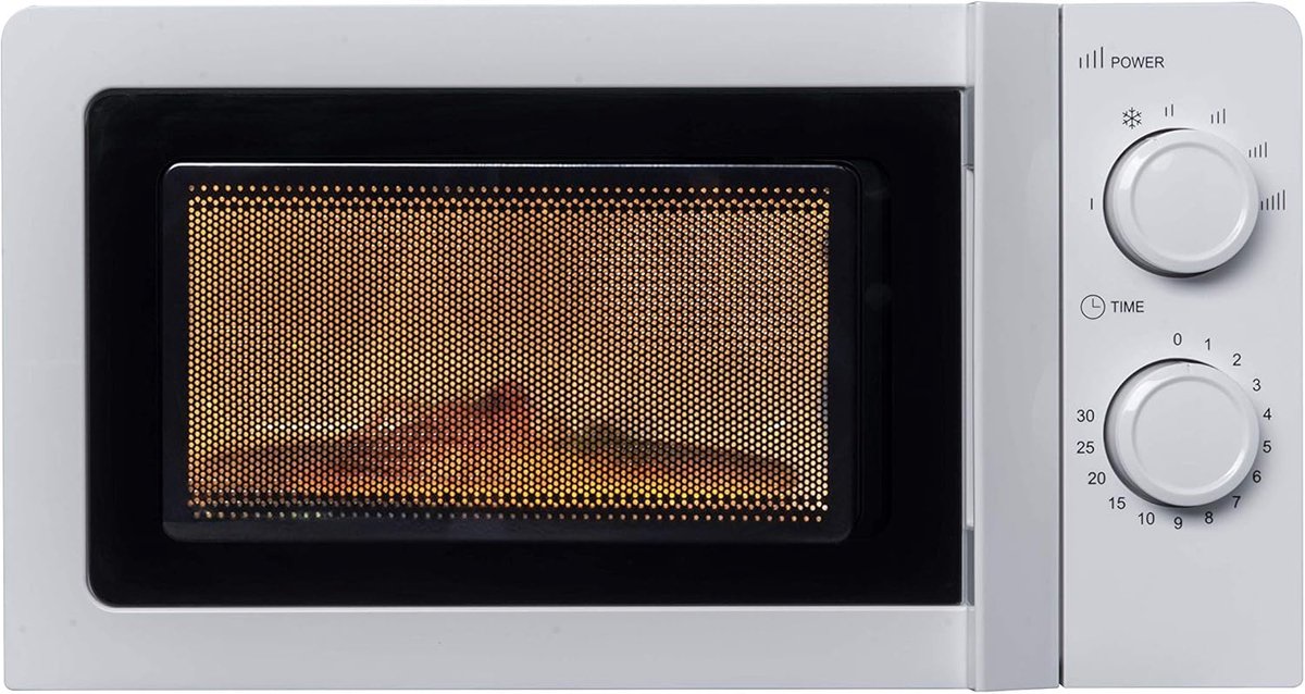 Compacte Magnetron - Snelle Oven - Eten Opwarmen - Zes Vermogensstanden - 17 Liter Inhoud - Wit