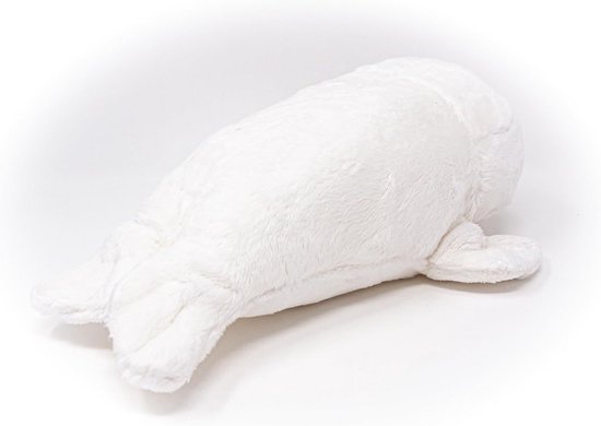 Knuffeldier Zeehond - Pluche Dier - Kinderkamer Decoratie - Zachte Granulaat Vulling - 32 cm - Wit — afbeelding 2