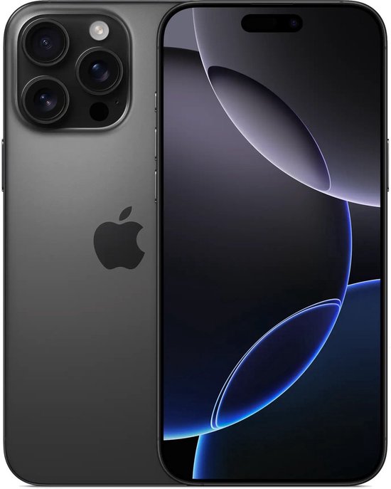 Apple iPhone 16 Pro Max 256GB Black Titanium smartphone, groot Super Retina XDR display, krachtige chip, geavanceerde camera