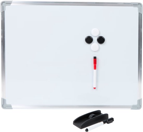 Whiteboard Set Magnetisch 45 x 60cm incl. marker, wisser en magneten