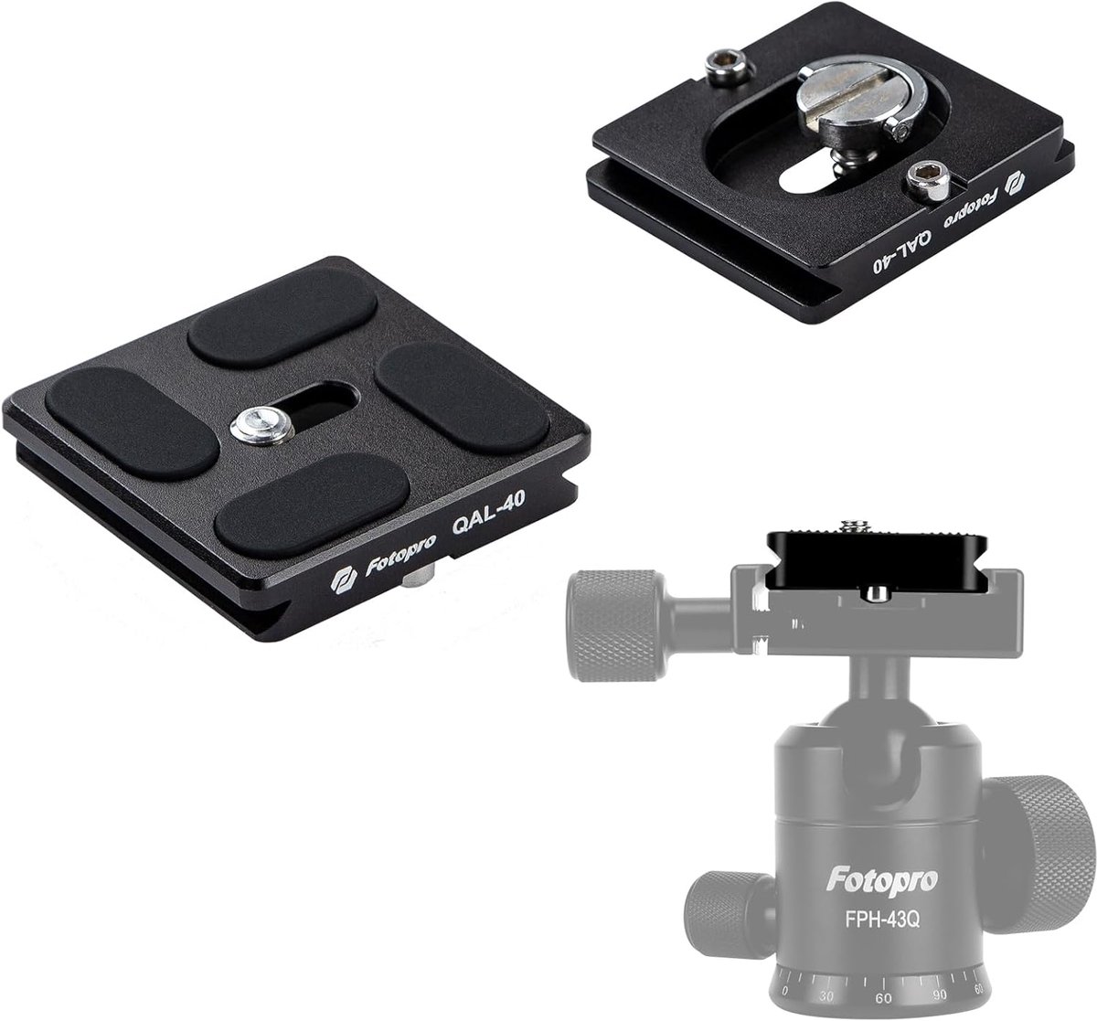 Camera Plaat - Snelkoppeling Plaat - Fotografie Stabiliteit - Aluminium Constructie - 6.6cm x 6.6cm - Zwart