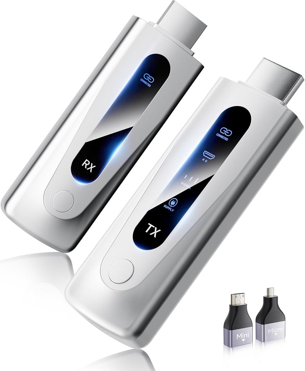 Draadloze HDMI Zender - Video Audio Extender - Groot Scherm Delen - 100 Meter Bereik - 4K Ultra HD