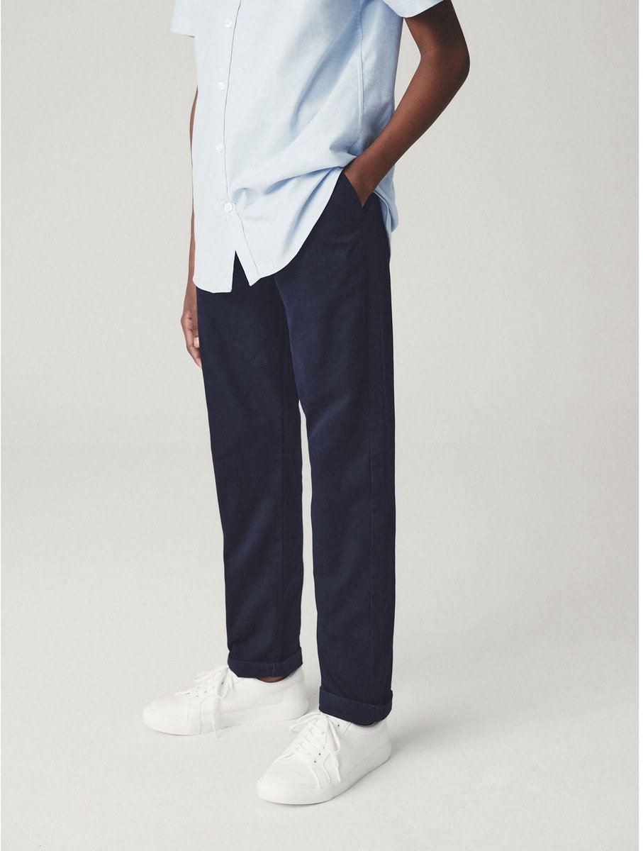 Next - Jongens - Stretch chinobroek met standaard pasvorm - Blauw