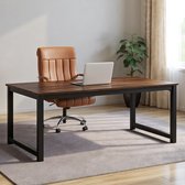 Tribesigns Bureau - Dubbel Lang Bureau - Computerbureau - Computertafel - Bureautafel voor Thuiskantoor - 180 x 90 x 77 cm - Rustiek Bruin