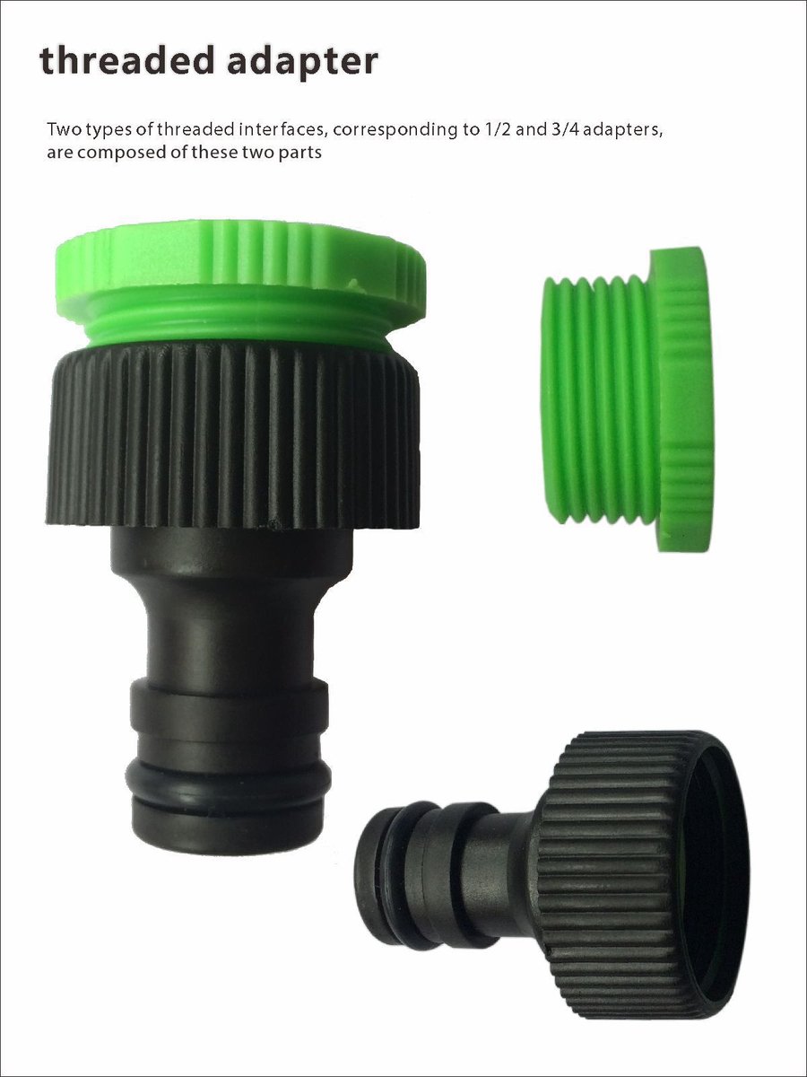 Flexibele tuinslang met sproeikop - Slang voor spuitpistool met draaiknop - Multifunctionele telescopische waterslang voor huishoudelijk wassen - Slang voor autowasstraat - Hogedrukpistool - Multifunctioneel water spuitpistool - Groen - 30 meter – foto 3
