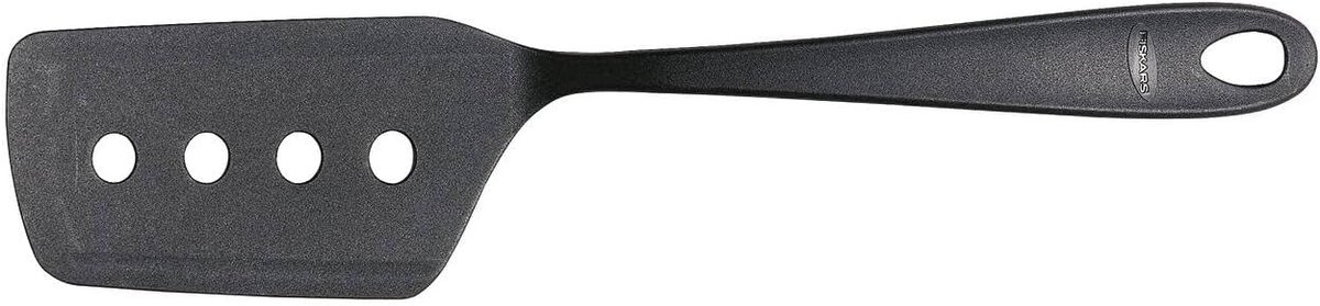 Keuken Spatel - Scherpe Rand - Bakken en Koken - Asymmetrische Kop - 29 cm Lengte - Zwart