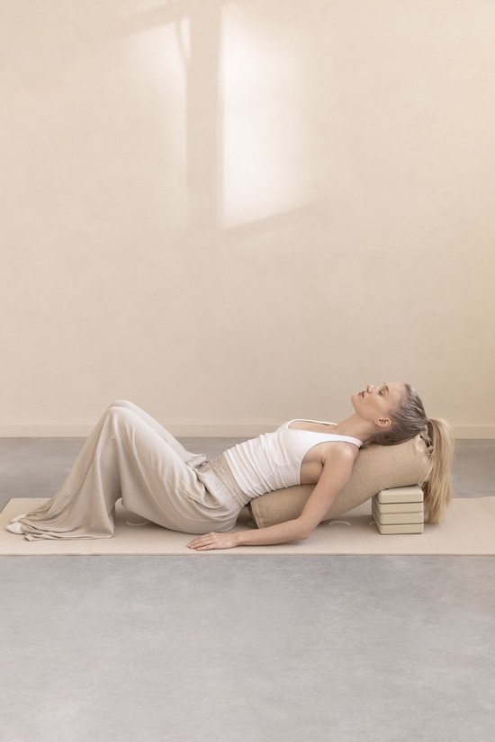 Yoga blok high density creme - Lotus - 2 stuks van Merkloos — afbeelding 5