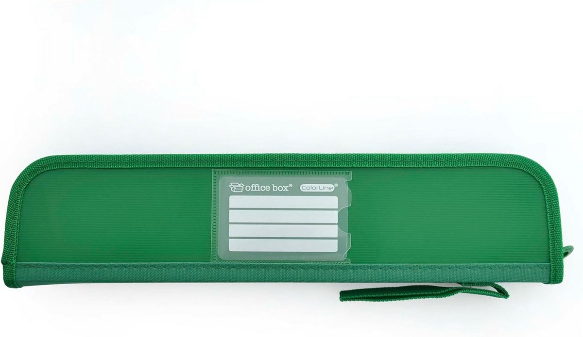 Fluithouder - Opbergmap - Muziekles - Versterkte randen - 37 x 9 cm - Donker Groen