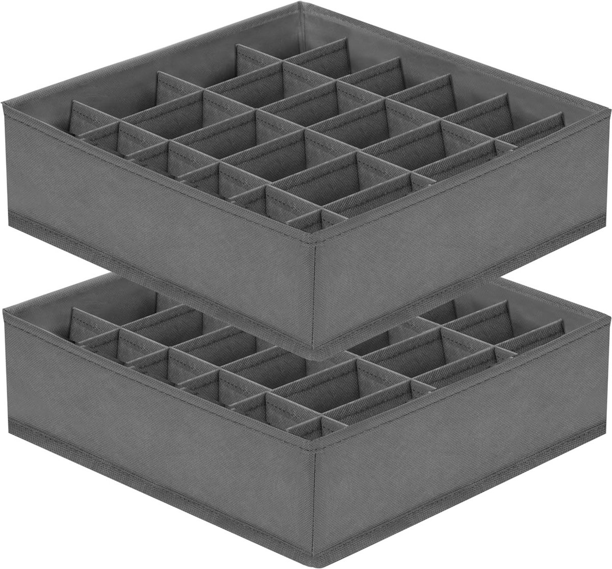 Lade Organizer - Opbergdozen - Kleding Ordenen - Stevig Karton - 33x10x7cm - Grijs