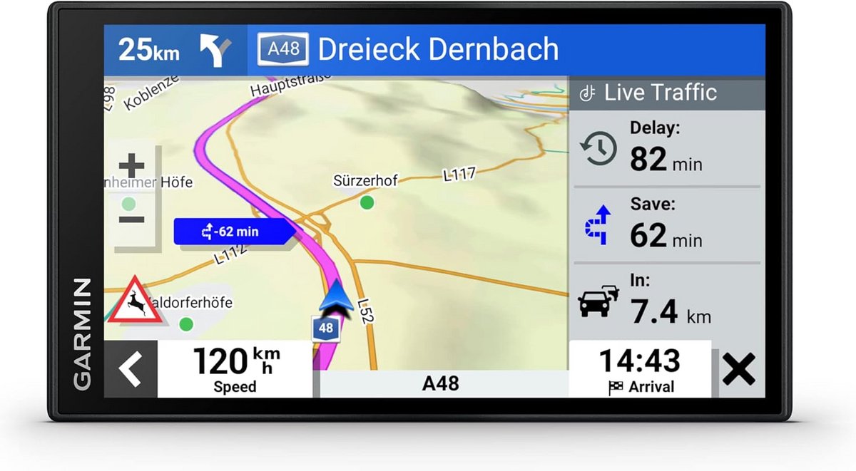 Navigatiesysteem Auto - GPS Systeem - Europa Reizen - Live Verkeersupdates - 6 Inch Display - Zwart